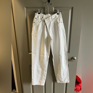 Agolde crisscross closure, relaxed fit, straight leg